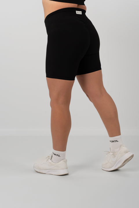 Ribbed Bike Shorts Black