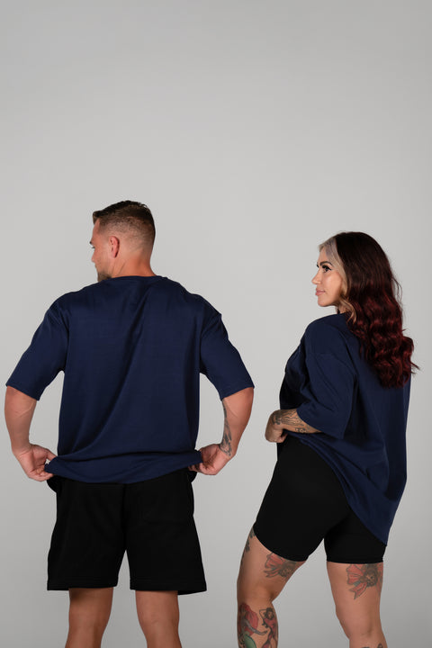 Over Size Tee - Navy Blue