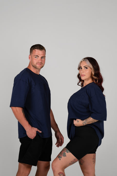 Over Size Tee - Navy Blue