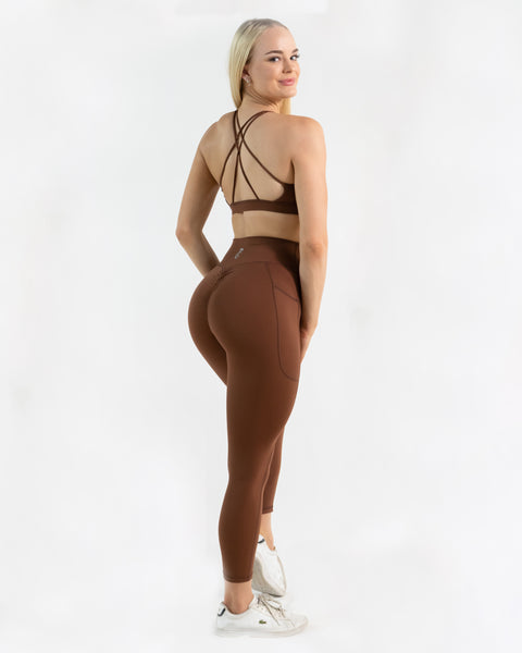 7/8 Length Pocket Tights Chocolate