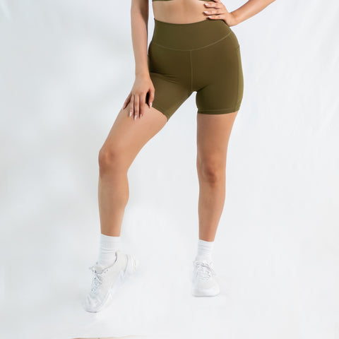 Pocket Bike Shorts Khaki