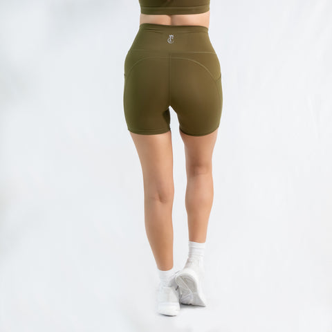 Pocket Bike Shorts Khaki