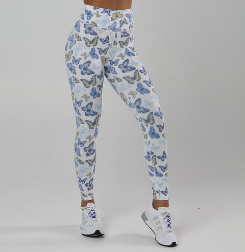 Full Length Scrunch Tights Light Butterfly