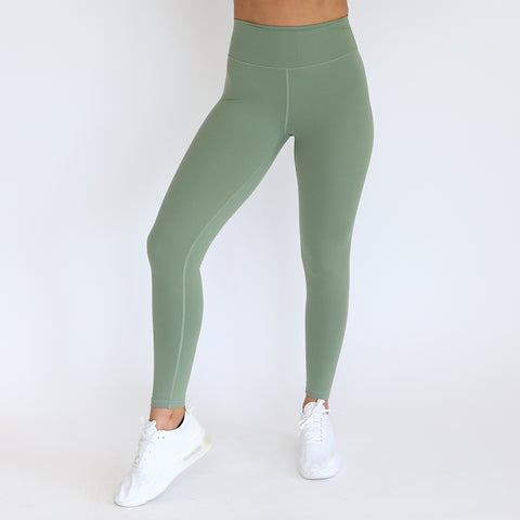 Full Length Scrunch Tights Olive