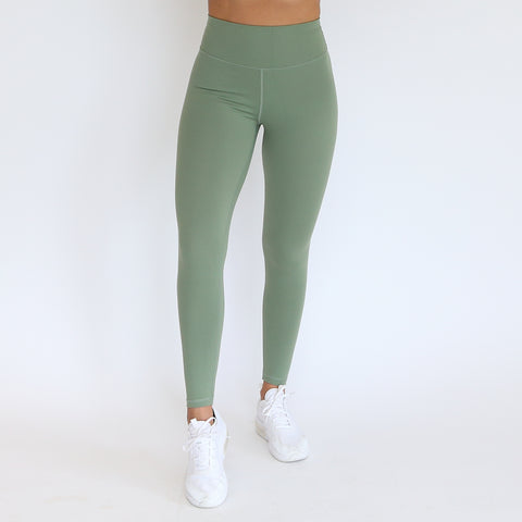 Full Length Scrunch Tights Olive