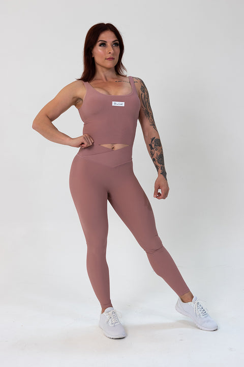Ribbed Bonnie Top Light Brown