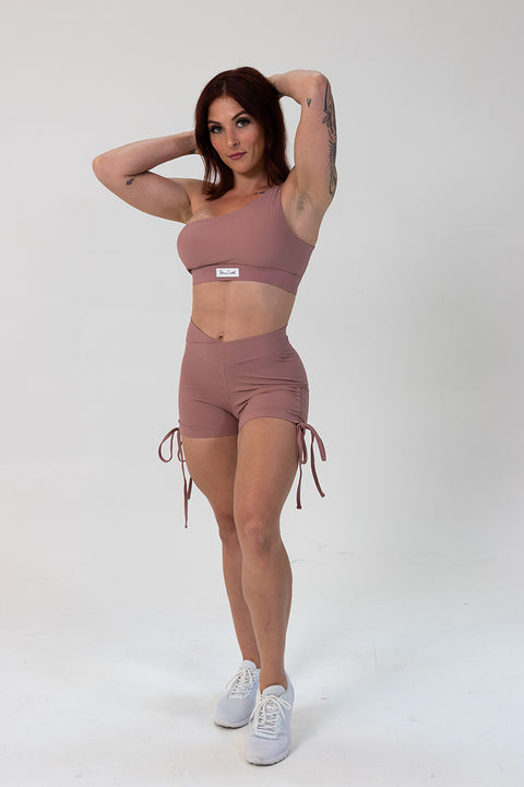 Ribbed Lulu Bra Light Brown