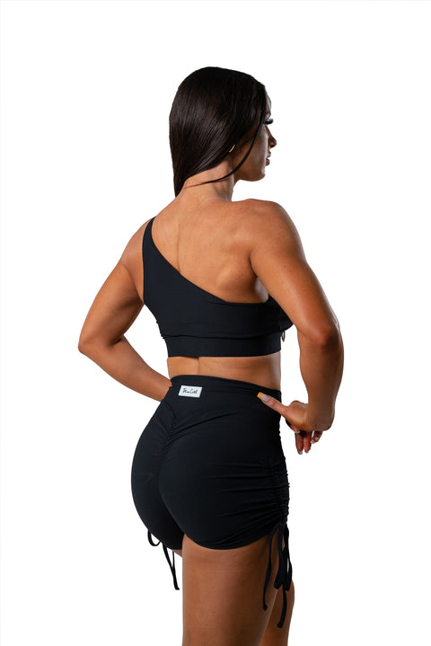 Ribbed Lulu Bra Black